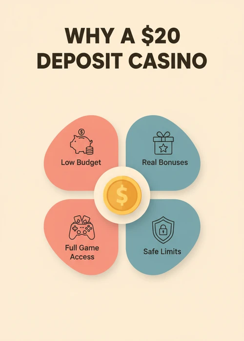 Why a $20 deposit casino works for Australia — low budget, real bonuses, full game access and safe limits.